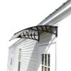 Window Awning Outvita 40x35in Polycarbonate Canopy Brown/Black Bracket-8