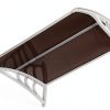 Window Awning Outvita 40x30 Polycarbonate Canopy with Brown Board-3