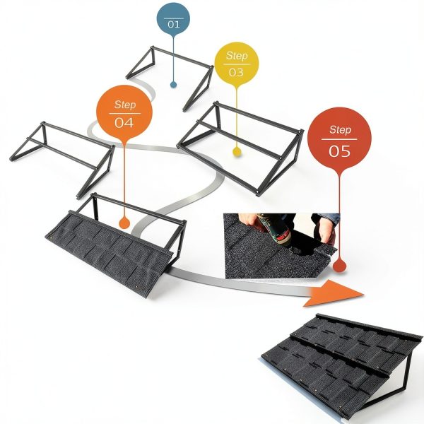 Fixed Metal Awnings BIGalleons 52x31 Black Tile Shaped Canopy-4