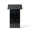 Metal Door Awning Oakwonder 52"x31" Black Steel Front Door Canopy-6