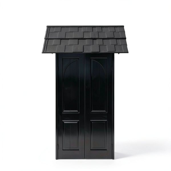 Metal Door Awning Oakwonder 52"x31" Black Steel Front Door Canopy-6
