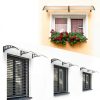 Window Awning Outvita 77x35.4 Polycarbonate Canopy Black Bracket-7