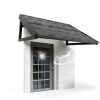 Metal Awning 52" x 31" Tile Shaped Black DIY DECK Classic Fixed-2