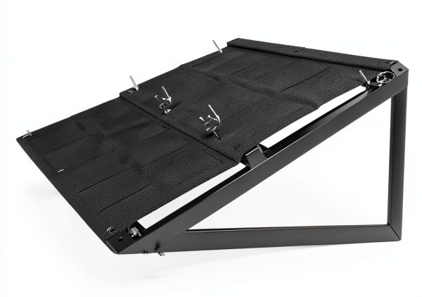 Metal Awning 52" x 31" Tile Shaped Black DIY DECK Classic Fixed-5