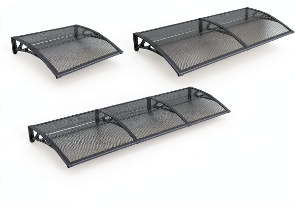 Window and Door Awning 40x48in NEBAIKA Polycarbonate Overhang Canopy-4