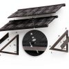 Metal Awning 52" x 31" Tile Shaped Black DIY DECK Classic Fixed-3