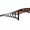 Window Awning Outvita 40x35in Polycarbonate Canopy Brown/Black Bracket-2