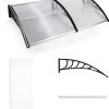 Window Awning Outvita 77x35.4 Polycarbonate Canopy Black Bracket-3
