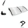 Window Awning Outvita 77x35.4 Polycarbonate Canopy Black Bracket-4