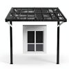 Metal Awning 52" x 31" Tile Shaped Black DIY DECK Classic Fixed-6