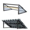 Fixed Window Awning Jasdego Aluminum 52in W x 31in H Gray-2