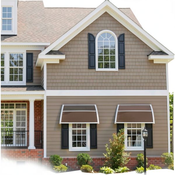 Window Awning Outvita 40x30 Polycarbonate Canopy with Brown Board-8