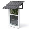 Fixed Window Awning Jasdego Aluminum 52in W x 31in H Gray-8