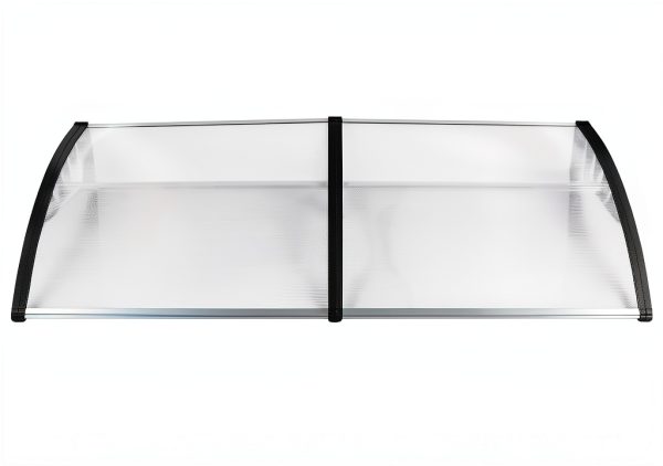 Window Awning Outvita 77x35.4 Polycarbonate Canopy Black Bracket-1