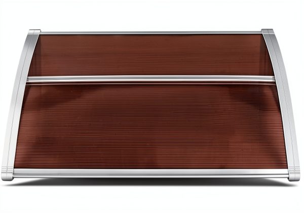 Window Awning Outvita 40x30 Polycarbonate Canopy with Brown Board-1