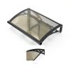 Awning for Door Entrance 47x118in Brown Polycarbonate Canopy KUZRZNH-1
