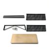 Metal Door Awning Oakwonder 52"x31" Black Steel Front Door Canopy-4