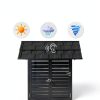 Metal Door Awning Oakwonder 52"x31" Black Steel Front Door Canopy-5
