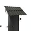 52" x 31" Metal Door Awning, Outdoor Front Door & Window Canopy, All-Weather Fixed Steel Frame Rain & Snow Shelter with Tile Shaped Metal Awning for Exterior Entrance Porch Window-0