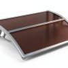 Window Awning Outvita 40x30 Polycarbonate Canopy with Brown Board-0