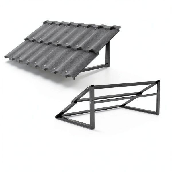 Fixed Window Awning Jasdego Aluminum 52in W x 31in H Gray-5
