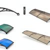 Awning for Door Entrance 47x118in Brown Polycarbonate Canopy KUZRZNH-5