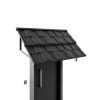 Metal Door Awning Oakwonder 52"x31" Black Steel Front Door Canopy-1