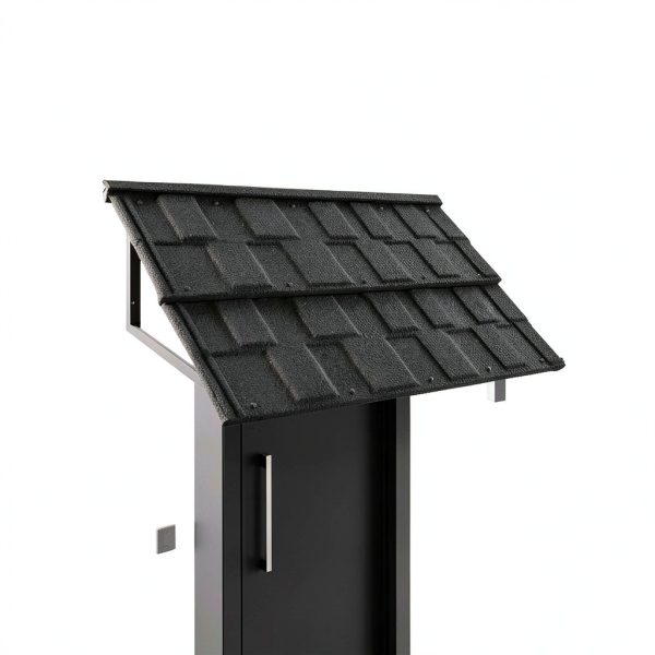 Metal Door Awning Oakwonder 52"x31" Black Steel Front Door Canopy-1