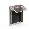 Window Awning Outvita 40x30 Polycarbonate Canopy with Brown Board-7