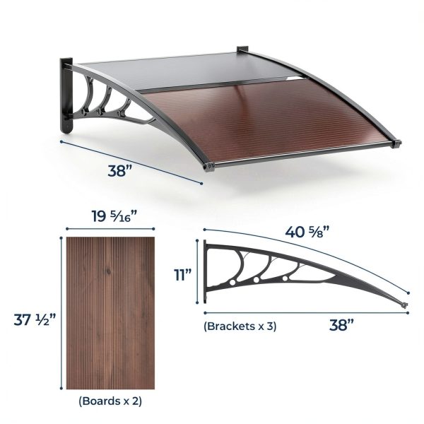 IDZO 40x120 Awnings UV Protective Window Canopy Aluminum Connectors-3