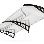 Window Awning Outvita 77x35.4 Polycarbonate Canopy Black Bracket-0