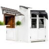 Fixed Window Awning Jasdego Aluminum 52in W x 31in H Gray-1