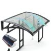 Awning for Door Entrance 47x118in Brown Polycarbonate Canopy KUZRZNH-3